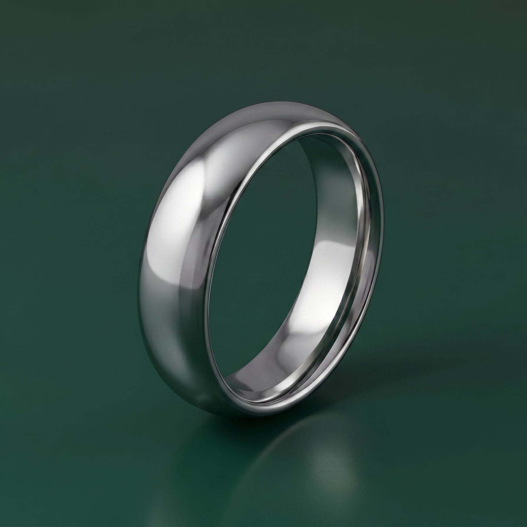 Titanium Polished 6mm Court Shape Wedding Ring