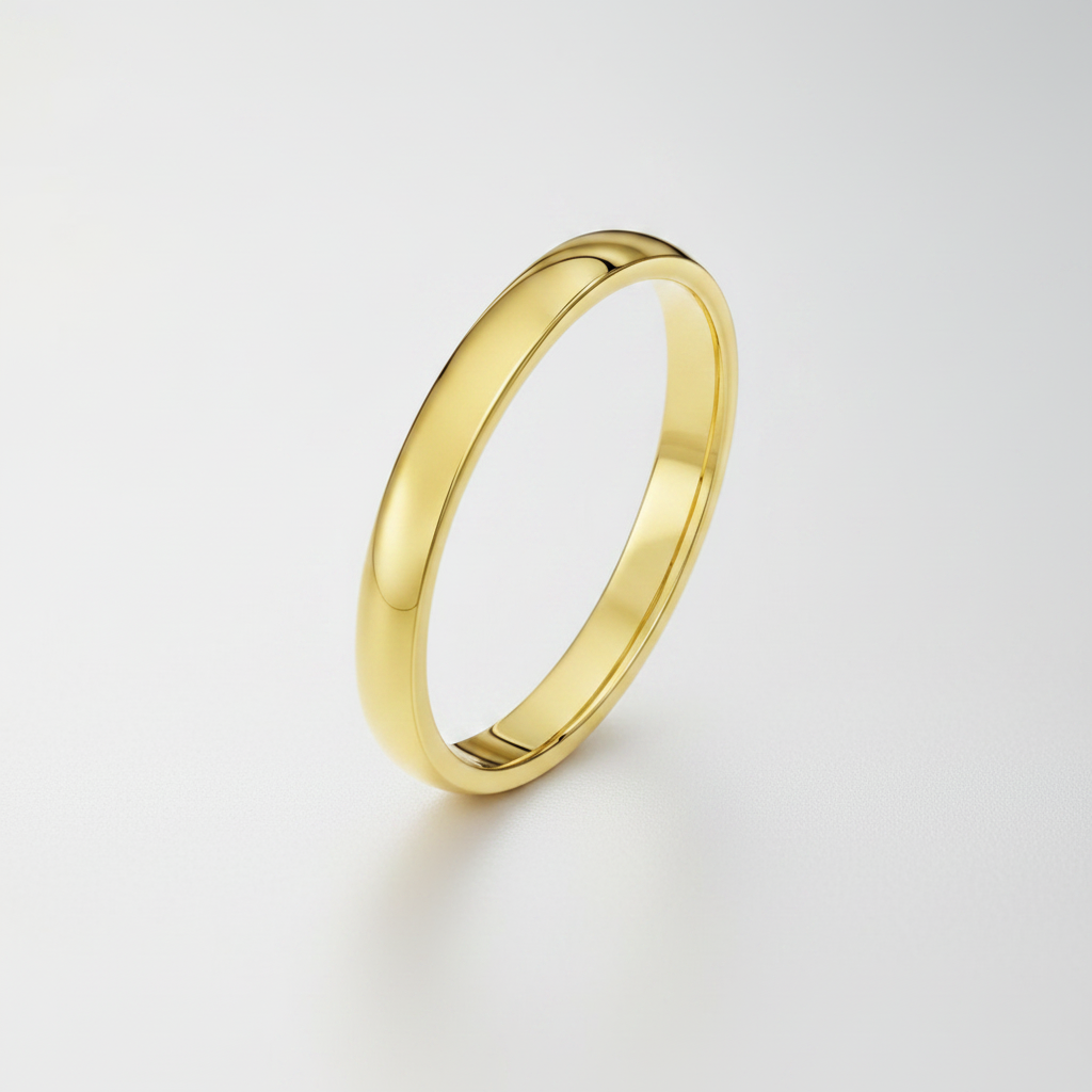 9ct Yellow Gold Heavy Court Shape 2.5mm Wedding Ring