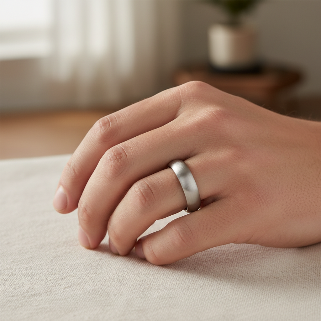 Palladium 500 Heavy D Matt Finish 5mm Wedding Ring