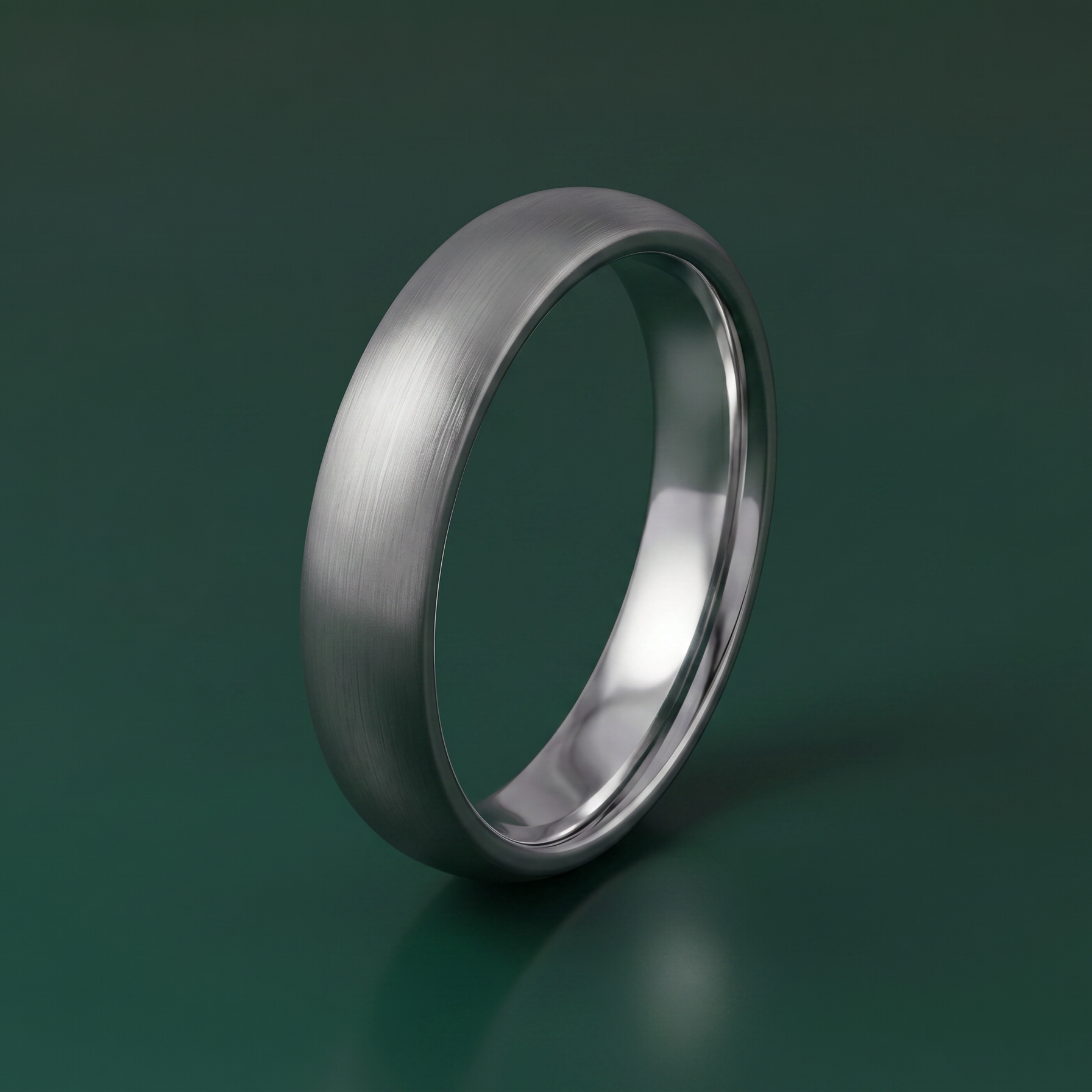 Titanium Matt 4mm Court Shape Wedding Ring