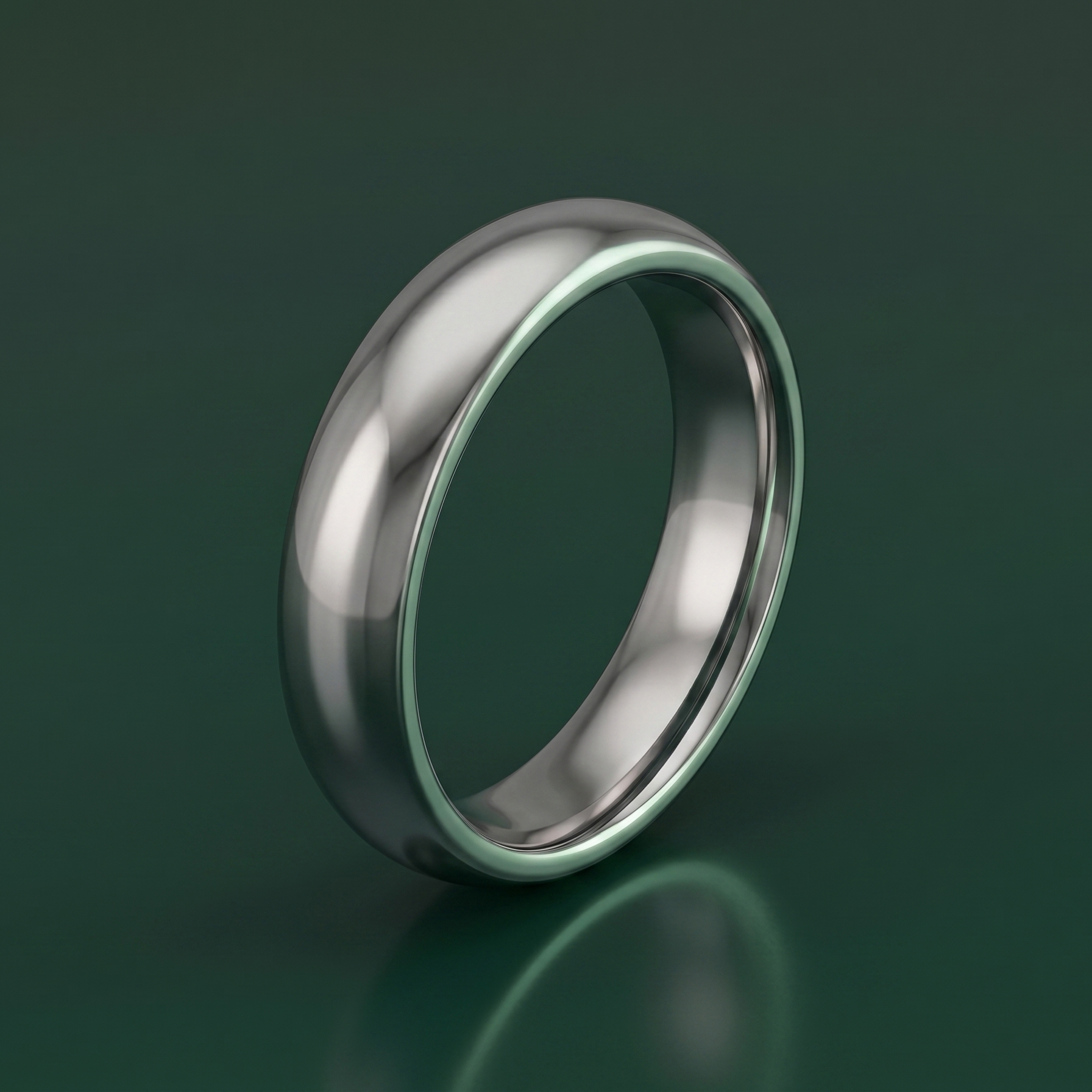 Titanium Polished 5mm Court Shape Wedding Ring
