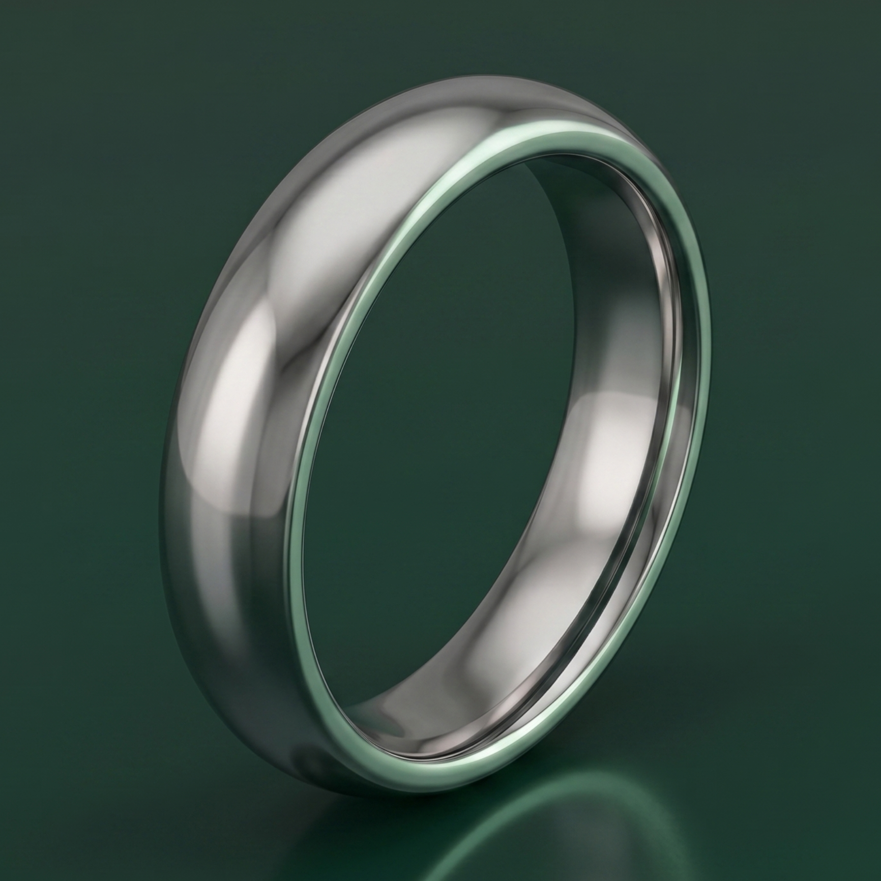 Titanium Polished 7mm Court Shape Wedding Ring