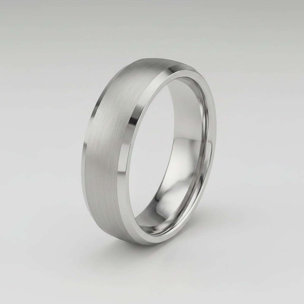 Palladium 950 Heavy D Matt Centre 7mm Wedding Ring
