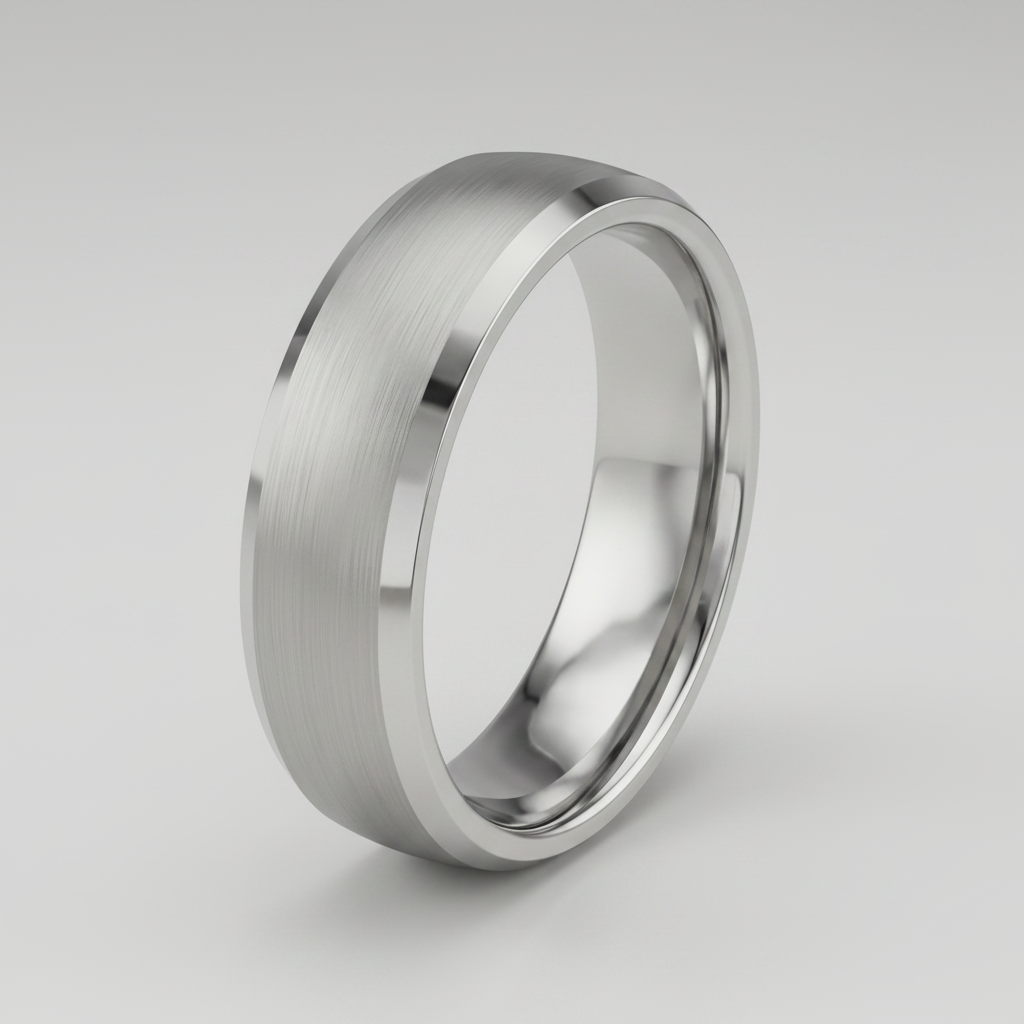 Palladium 950 Heavy D Matt Centre 6mm Wedding Ring