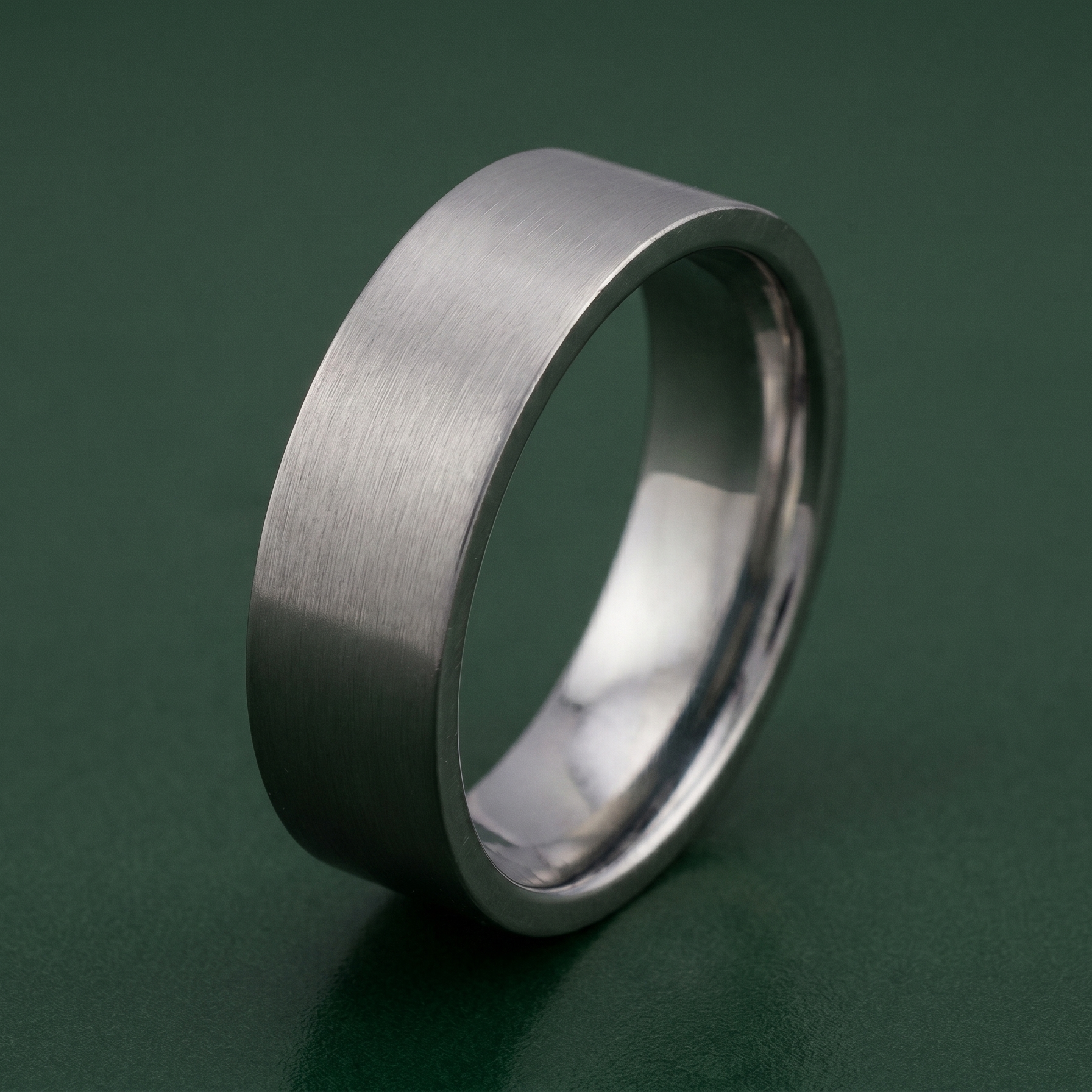 Titanium Flat Court Shape 6/7mm Matt Wedding Ring