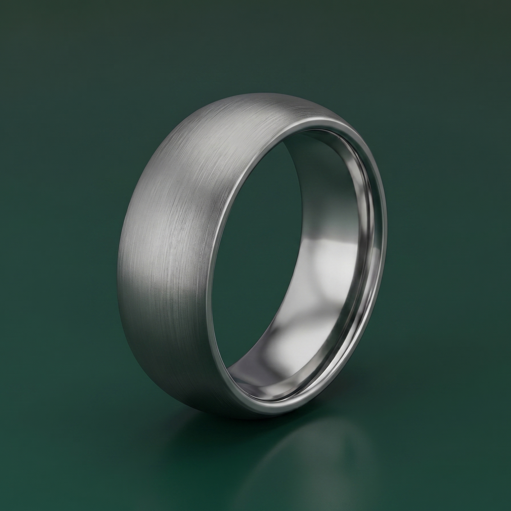 Titanium Matt 8mm Court Shape Wedding Ring