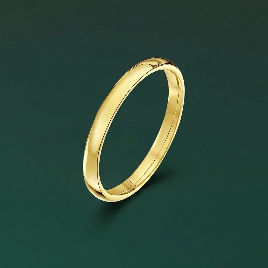 18ct Yellow Gold Light Court Shape 2mm Wedding Ring