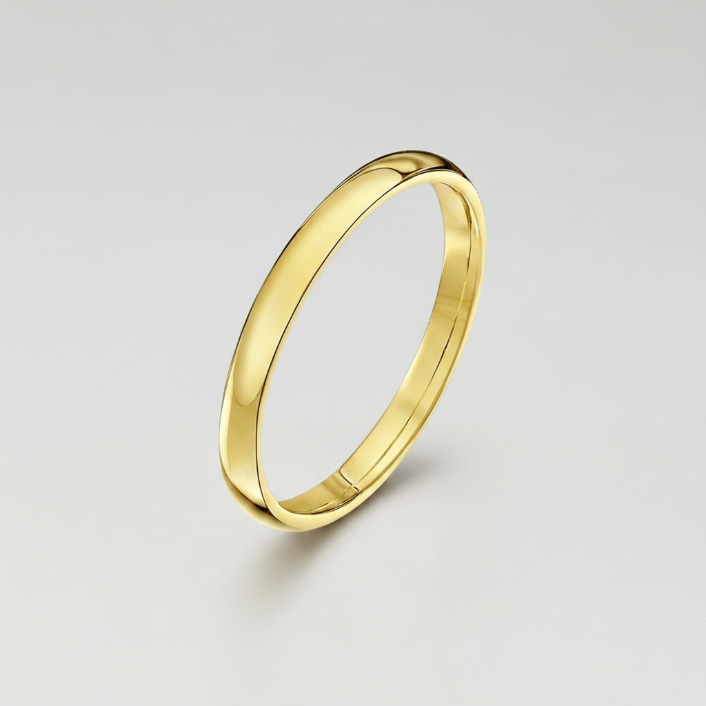 18ct Yellow Gold Light Court Shape 2mm Wedding Ring