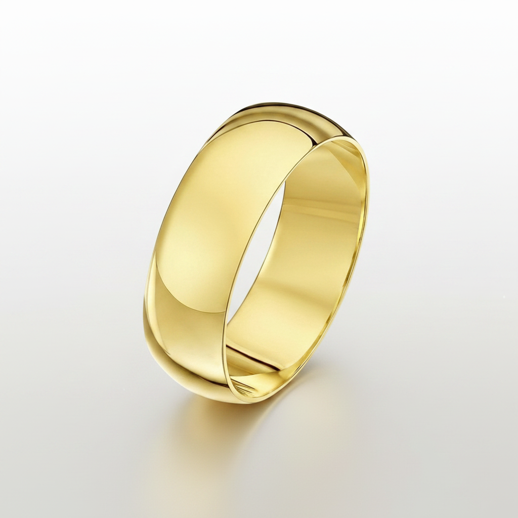 18ct Yellow Gold Extra Heavy D 7mm Wedding Ring