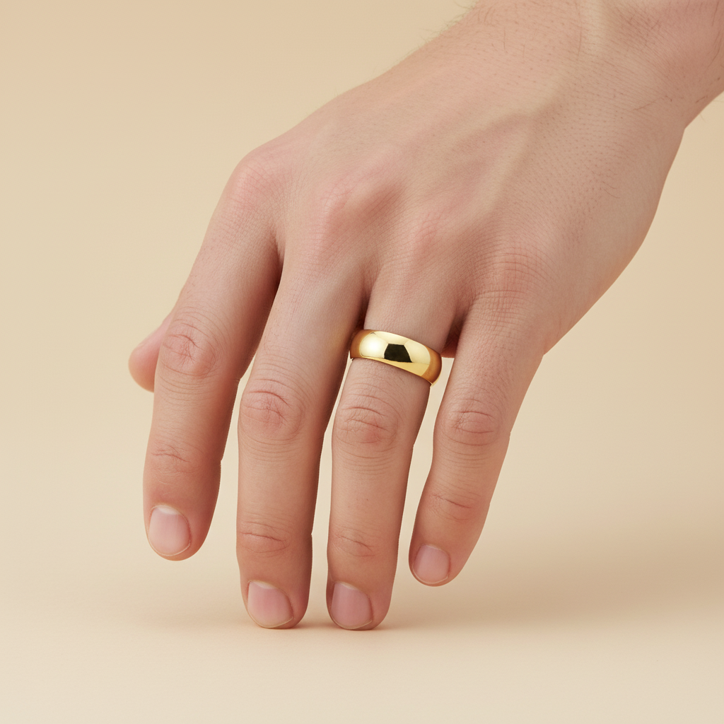 18ct Yellow Gold Extra Heavy D 7mm Wedding Ring