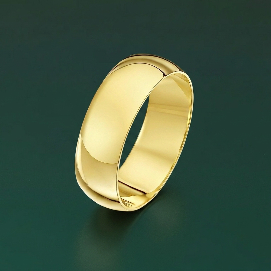 18ct Yellow Gold Extra Heavy D 7mm Wedding Ring