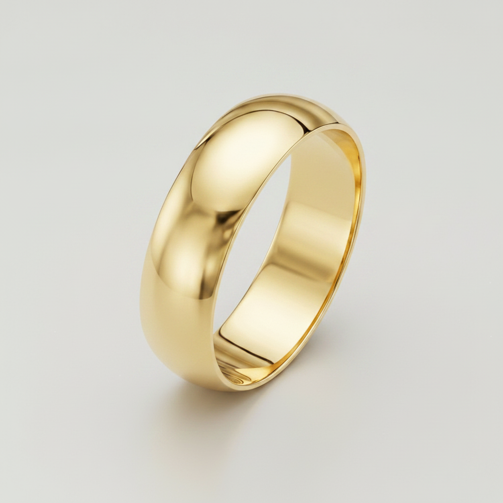 18ct Yellow Gold Extra Heavy D 6mm Wedding Ring