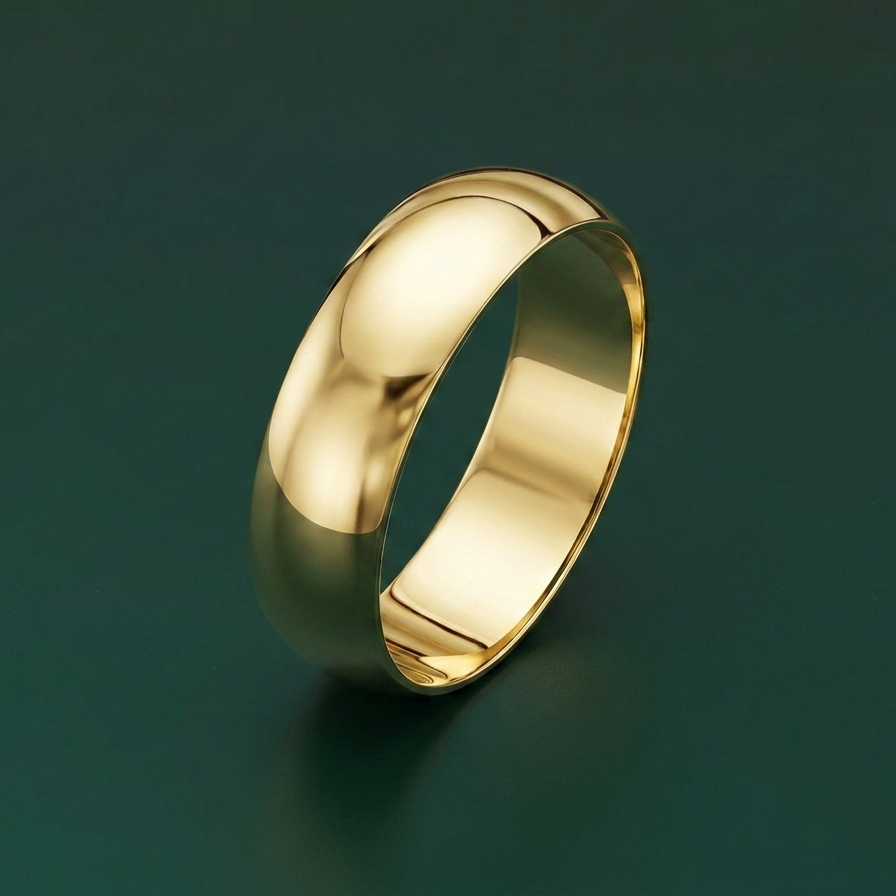 18ct Yellow Gold Extra Heavy D 6mm Wedding Ring