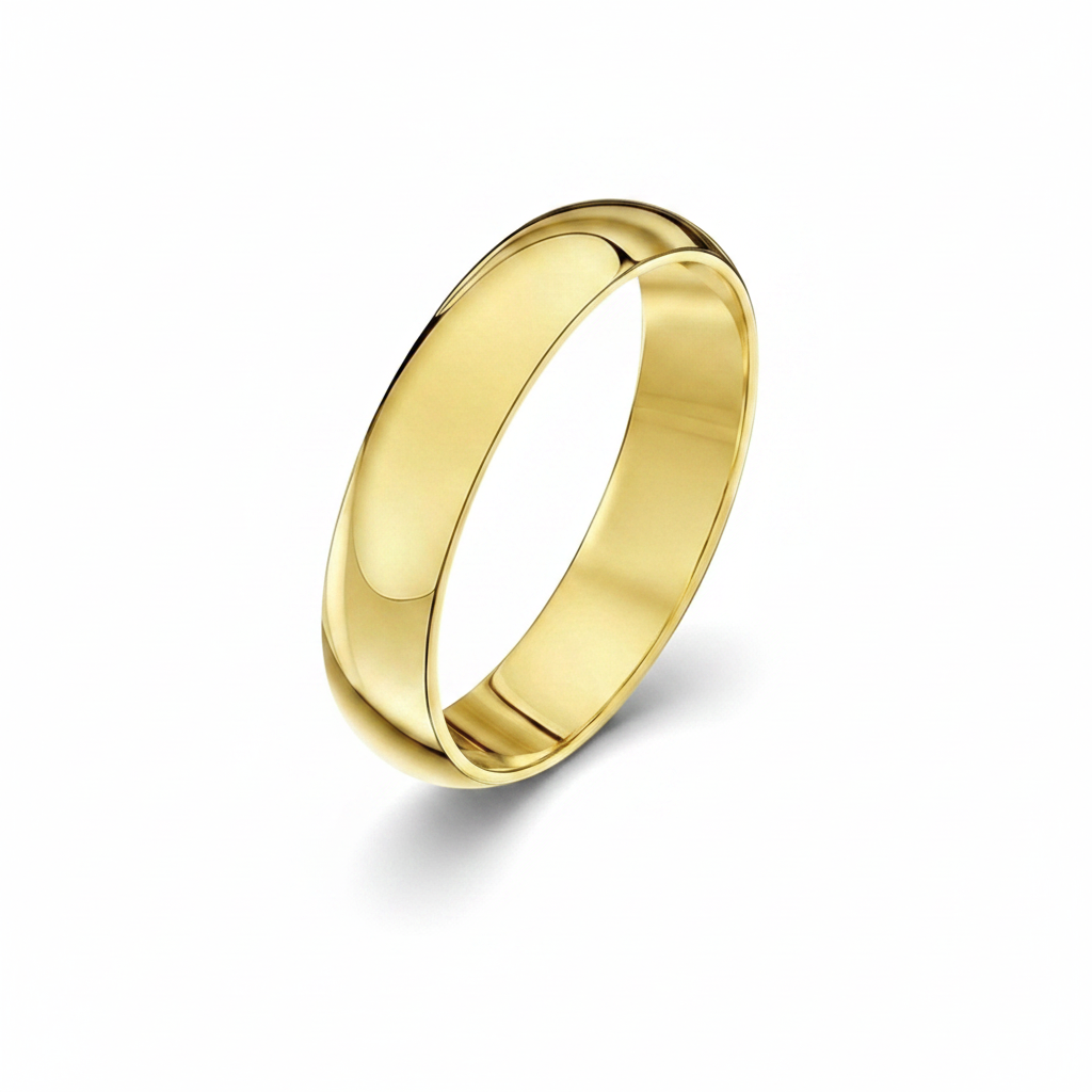 18ct Yellow Gold Extra Heavy D 4mm Wedding Ring