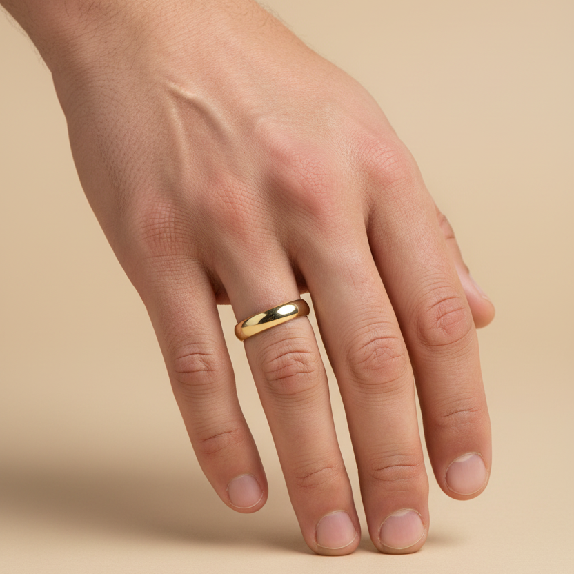 18ct Yellow Gold Extra Heavy D 4mm Wedding Ring