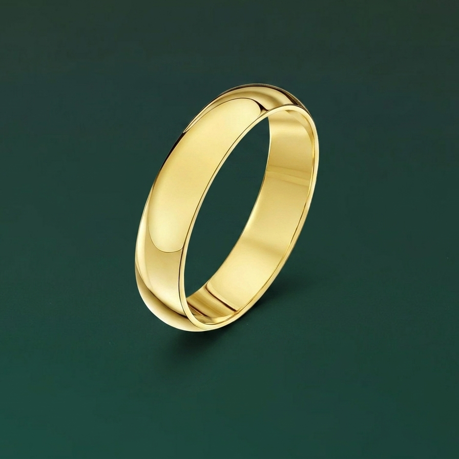 18ct Yellow Gold Extra Heavy D 4mm Wedding Ring