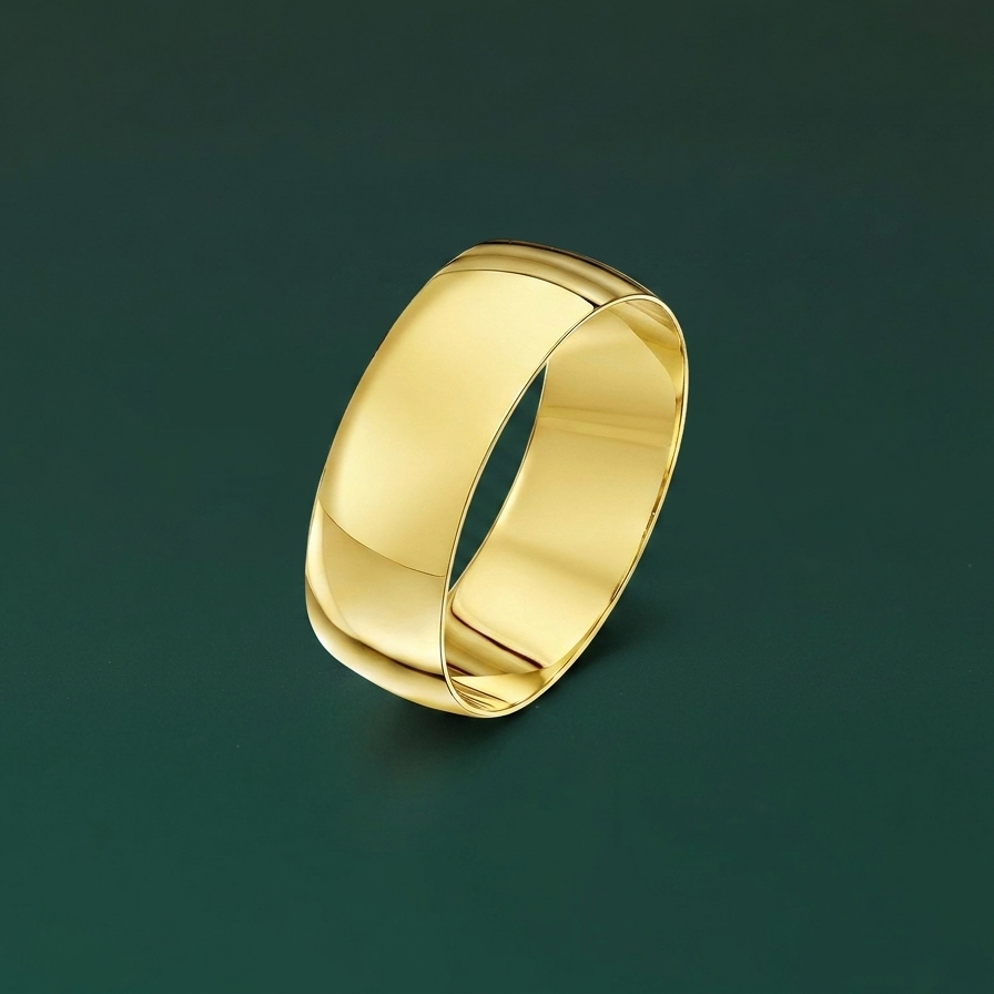 18ct Yellow Gold Light D 7mm Wedding Ring