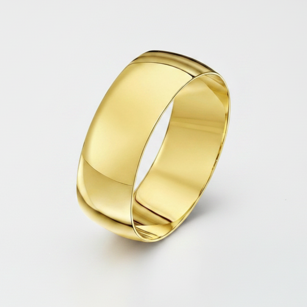 18ct Yellow Gold Light D 7mm Wedding Ring